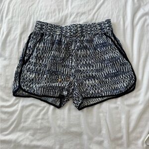 Boho Printed Shorts High Rise Drawstring with Front & Back Pockets